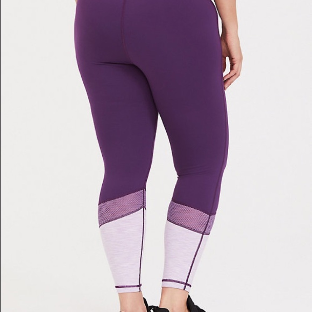 PURPLE MESH ACTIVE LEGGING
